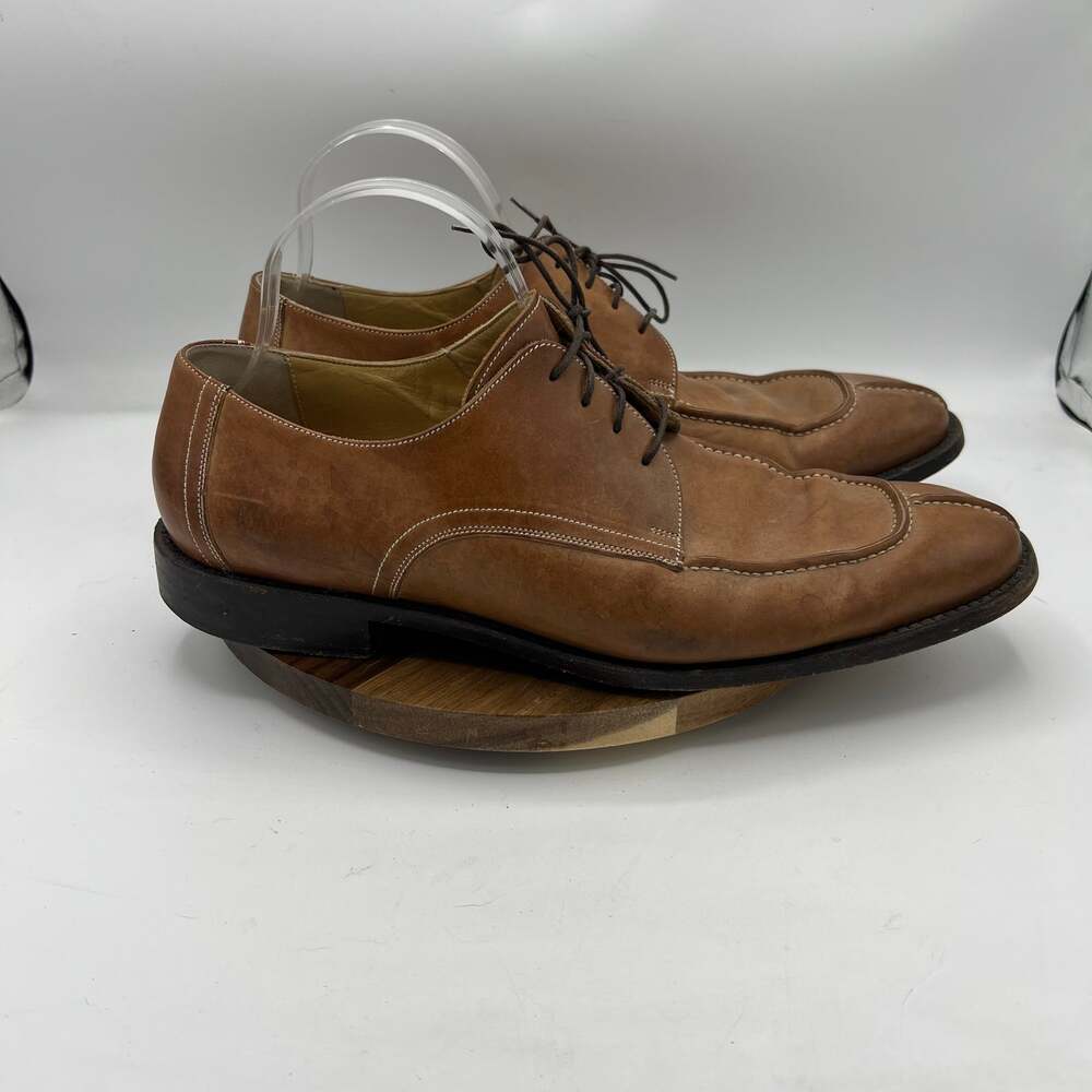 Cole Haan Mens 11 M Brown Leather Split Toe Derby Dress Shoes